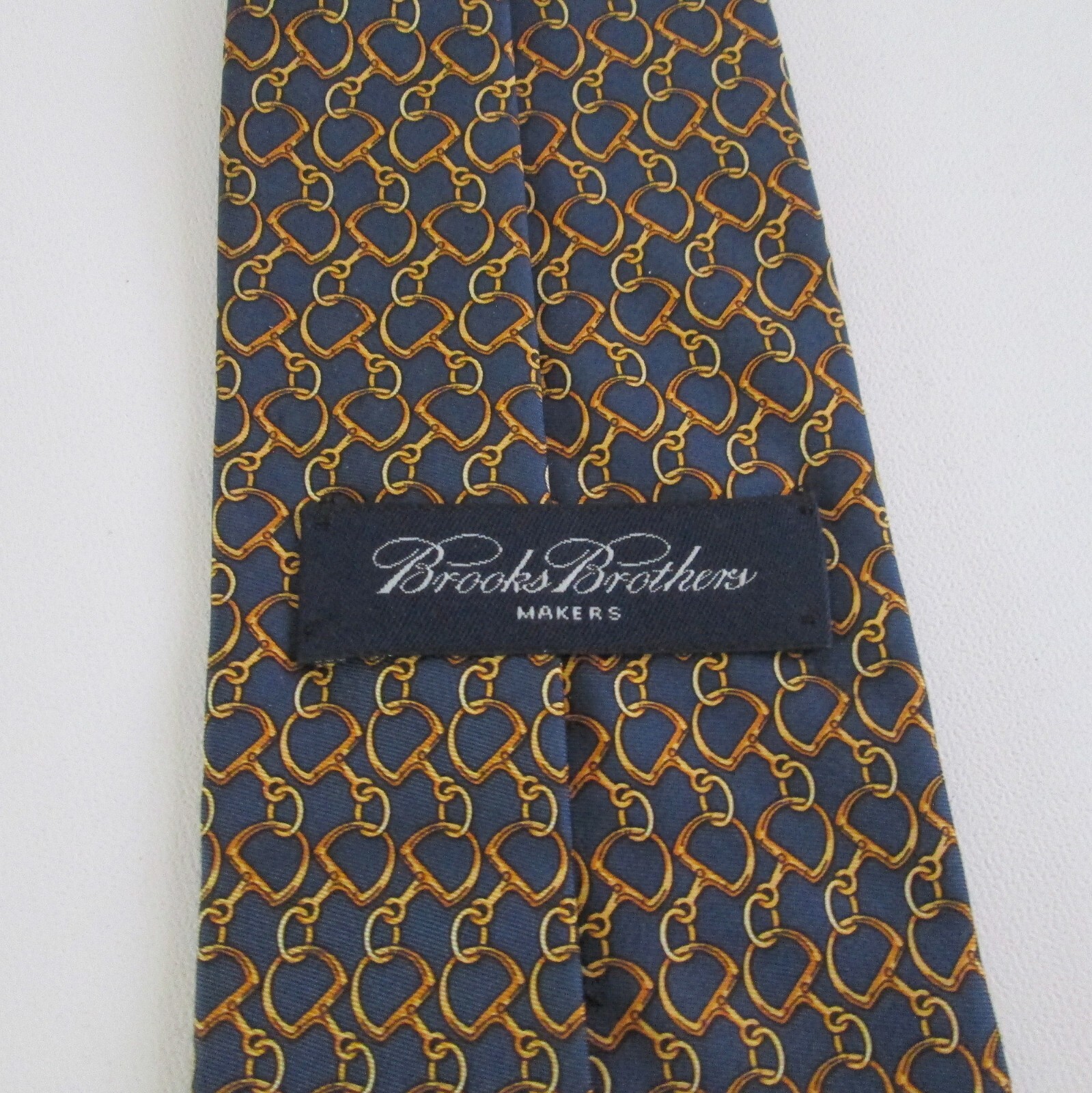 Brooks Brothers Mens Equestrian Silk Tie Stirrups Printed Italy Made USA thumbnail 4
