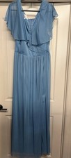 Azazie Women’s Jael Bridesmaid Dress Steel blue Size 28