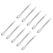 10Pcs Micro Scoop 140mm Stainless Steel Reagent Sample Spoon Lab Spatulas New