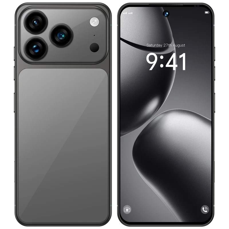 i17 Pro Max Android 16GB RAM 1TB Storage 5G 6.8in Screen Titanium Black