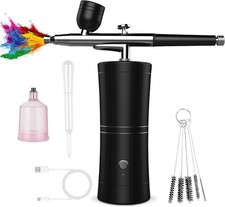 Airbrush Kit with Compressor, 48PSI High-Pressure Non-Clogging Airbrush Gun w...