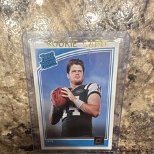 Panini Donruss Rated Rookie Sam Darnold New York Jets Football Card 2018 #301. rookie card picture