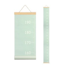 Wachstumsmessstab f&uuml;r Morandi Farben H&auml;ngende Wandlineal Messchart, Gr&uuml;n