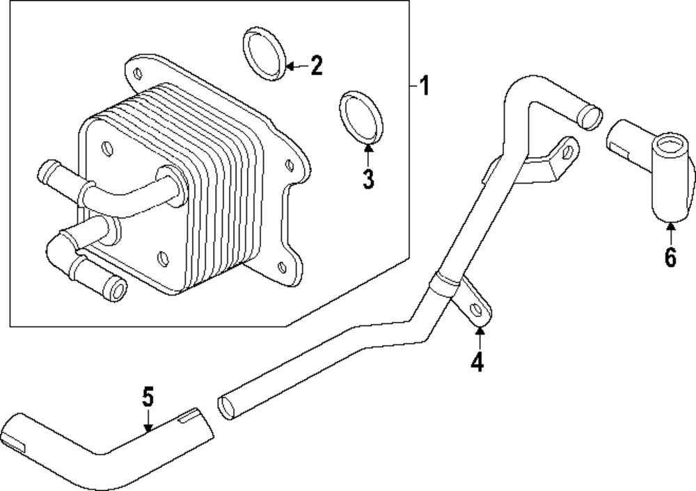 Genuine Nissan Oil Cooler 21305-7JA0A