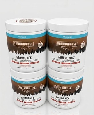 4 Pack Roundhouse Morning Kick Digestive Supplement Powder Strawberry free ship