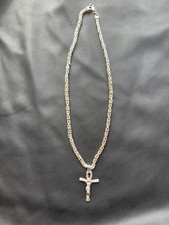Silber 925 Königskette mit Kreuzanhänger