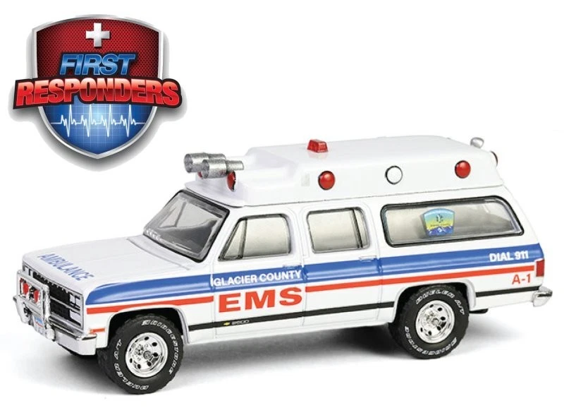 CHEVROLET Suburban - EMS - 1991 - Ambulance - Greenlight 1:64 - Photo 1/4