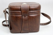 Vintage DIAMOND EL-2 Camera Gadget Shoulder Bag Brown Faux Leather Hard Side USA