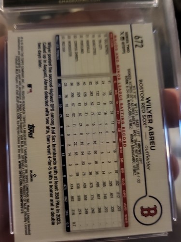 Topps Wilyer Abreu #672 Rookie 2024 - Imagen 3 de 4