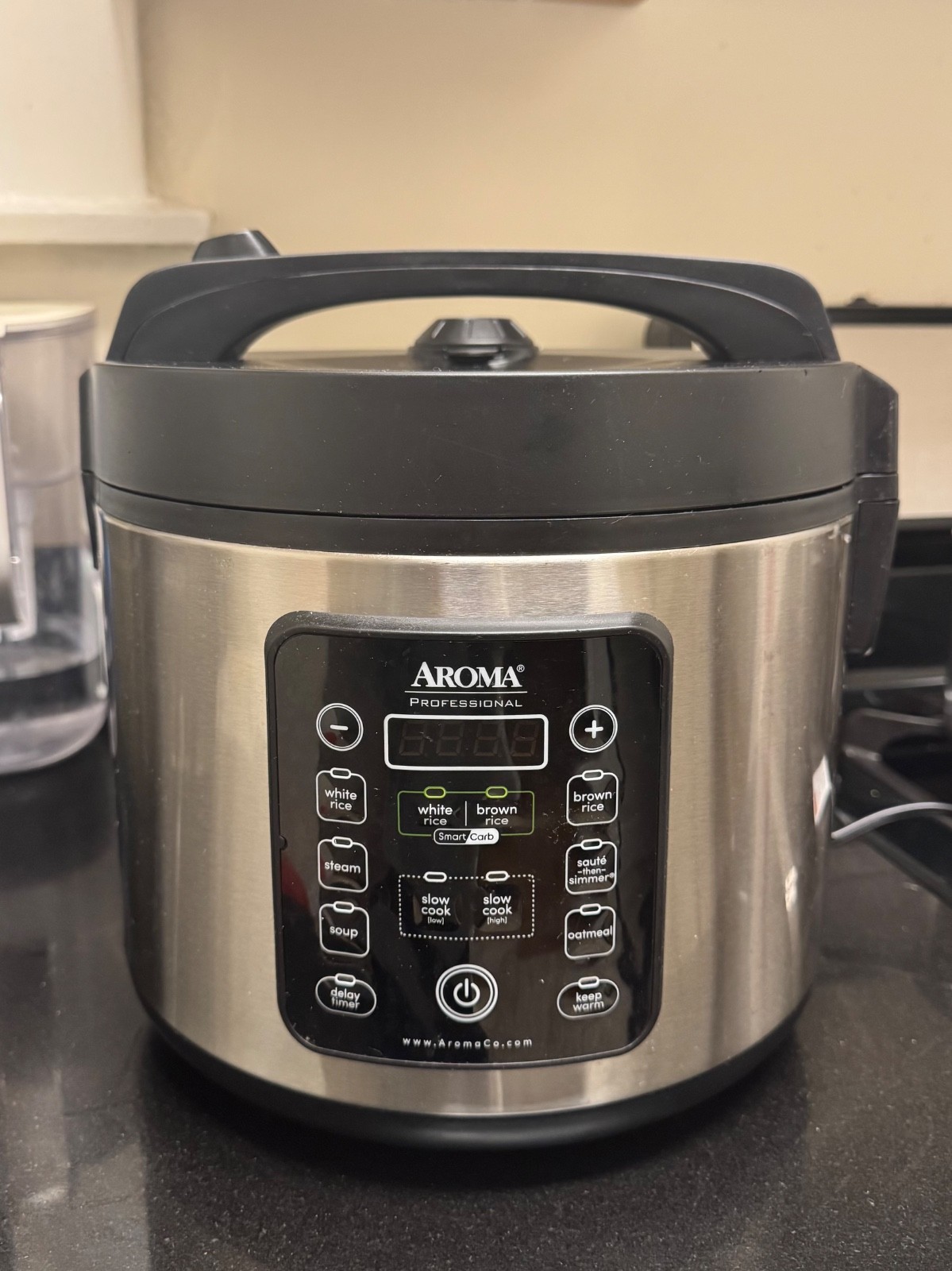 AROMA ARC-1020SB 20 Cups Rice Cooker & Steamer - Black/Silver