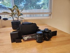 Canon 77d camera with 50mm f/1.8 and 18-55mm lenses