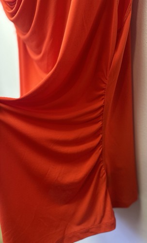 Worthington Blouse Women Plus 3X Orange Coral Sleeveless Cowl Neck Pullover Top - Picture 2 of 7