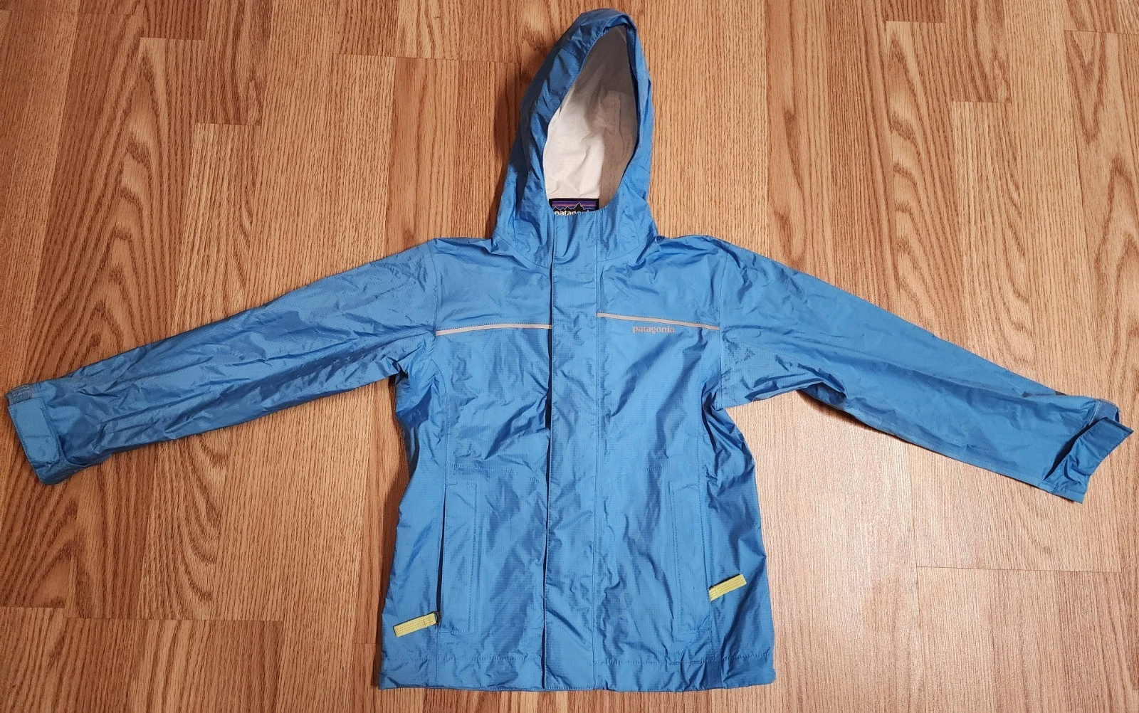 Patagonia Jacket Girls Xs 5/6 Blue Light Windbreaker H2no