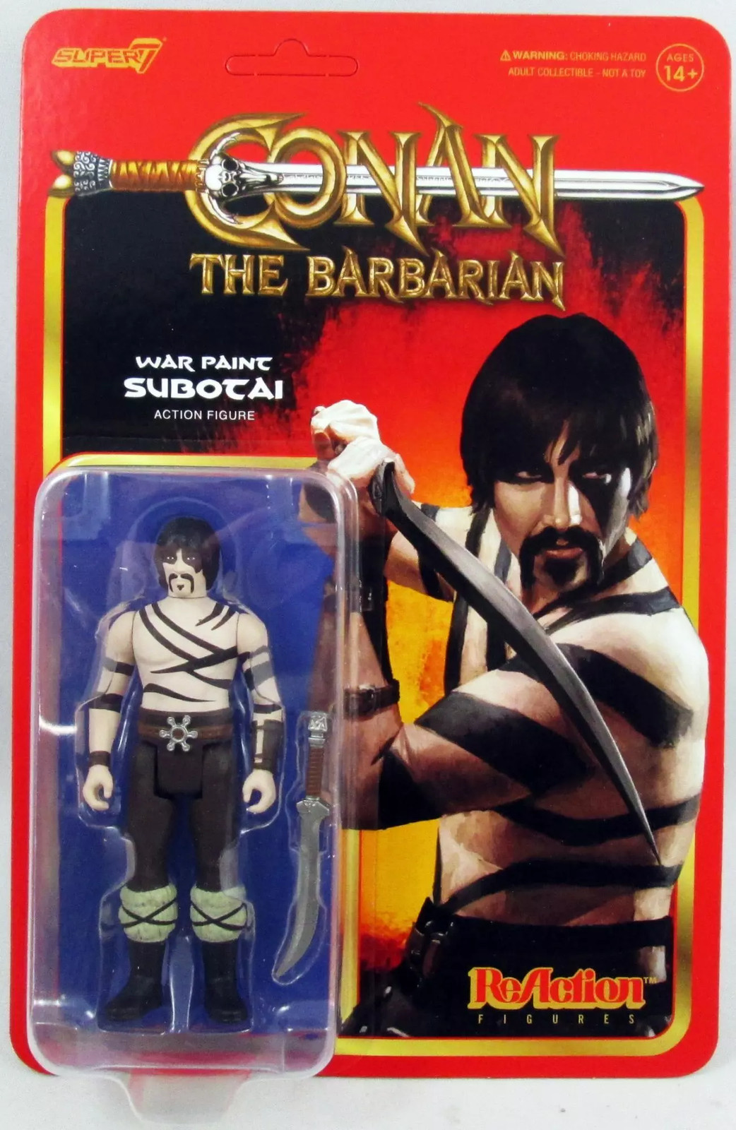 Figurine Conan le Barbare Super7 ReAction Subotai War Paint Plastique