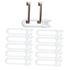 Baby Sliding Cabinet Locks - Adjustable U Shaped Child Safety Locks for 10