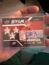 2022-23 Ud Credentials Star Of The Night Teuvo Teravainen Autograph /99