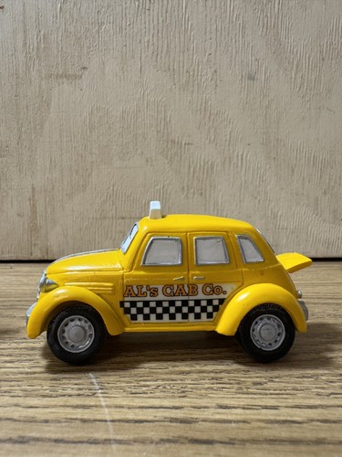 Lemax 1999 Village Collection Al's Cab Christmas Poly Resin Set of 3 Figures Car - Picture 3 of 17