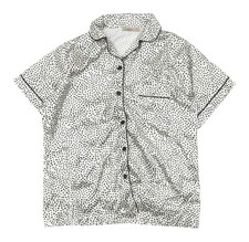 Night Women's White Polka Dot Pyjama Top Size 12
