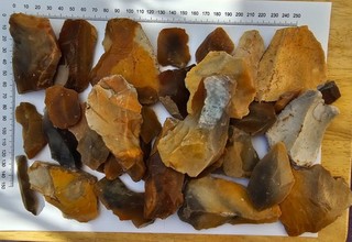Konvolut Mesolithikum mit 2 Flint Werkzeugen ca. 9.600 5.500 vor Chr. Steinzeit