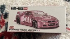 Kaido House x Mini GT Nissan GT-R R34 Kaido Racing Factory V1 Pink KHMG128 1/64