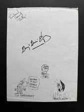 The Grim Adventure of Billy & Mandy creator writers signed & sketch paper 9"x12"
