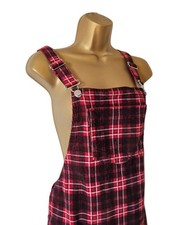 Top Shop dungaree tartan corduroy dress size 12