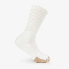 Thorlos L106914 1-Pair Unisex White Tennis Max Cushion Crew Sock Size L