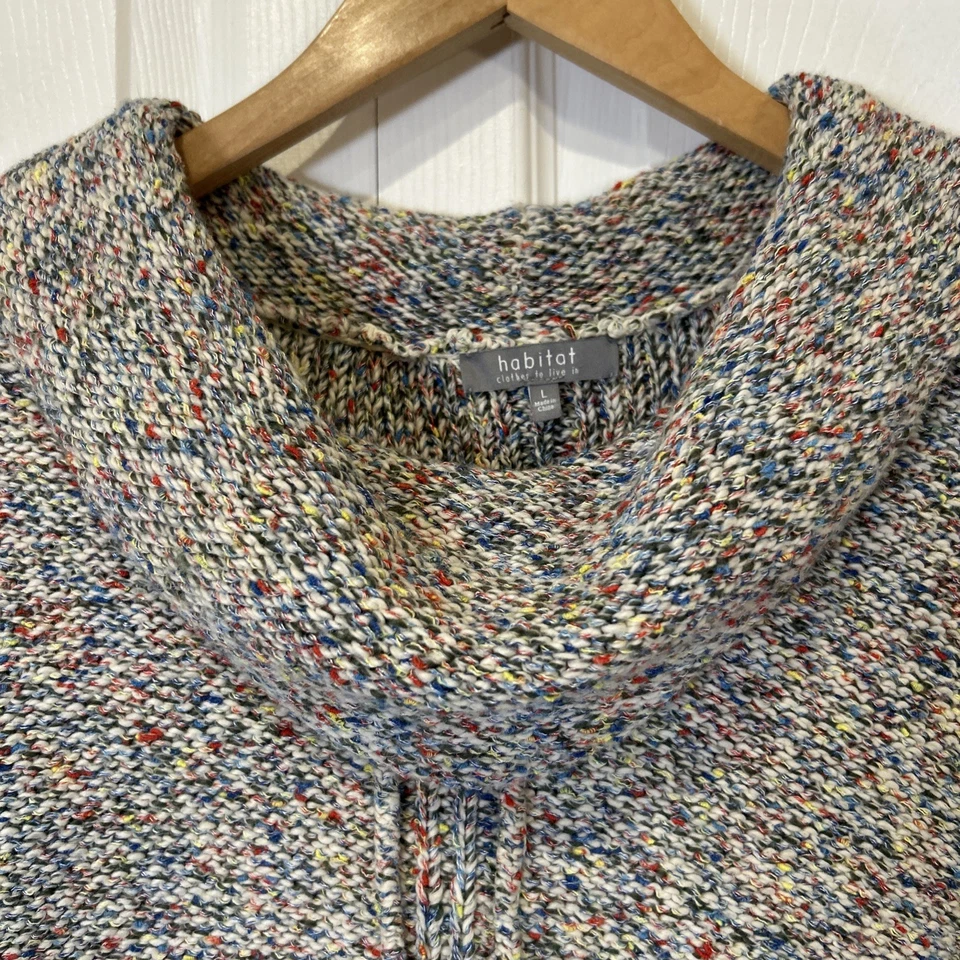 Habitat Womens Sweater  XL Multicolor Chunky Knit Cowl Neck Pullover Cozy - Image 3 of 4