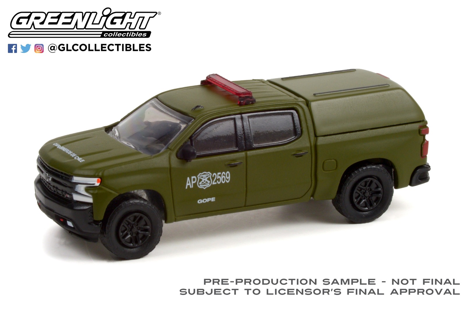 GreenLight 30318 1:64 2021 Chevrolet Silverado LT Trail Boss Z71 Police with Cam