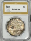 1891-P Morgan Silver Dollar $1 MS PGA 64 Philadelphia 90% One US Coin