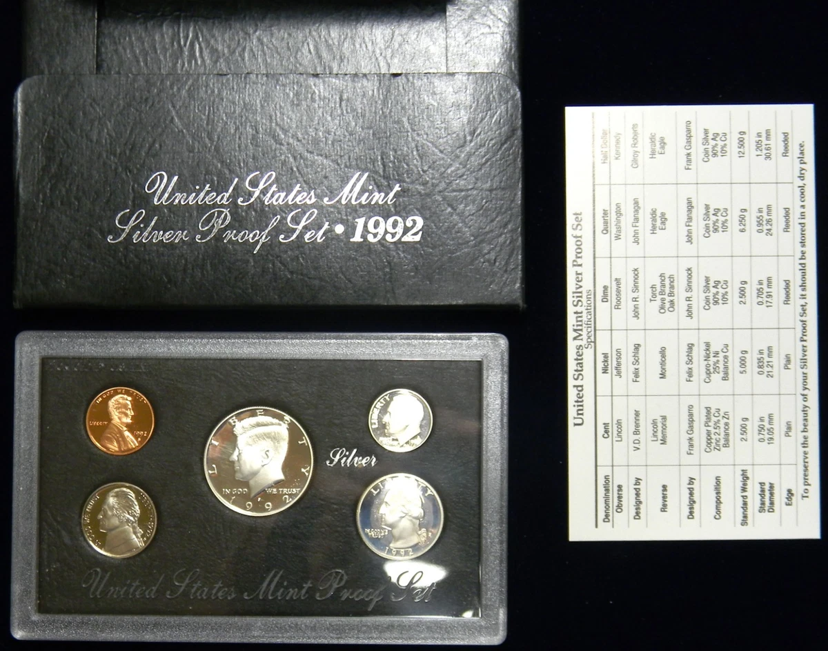 U.S. Mint Silver 1992 US Coin Proof Sets for sale | eBay