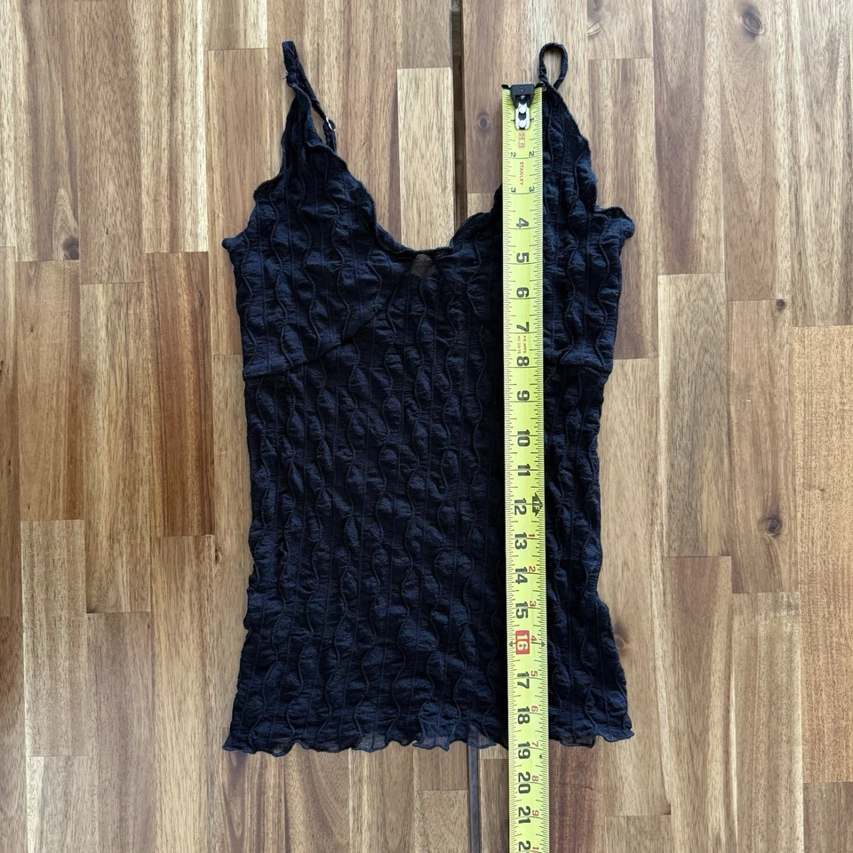 Camiseta sin mangas Babydoll Cami vintage para mujer S negra hada Y2K Whimsigoth vamp grunge Foto 4 de 4