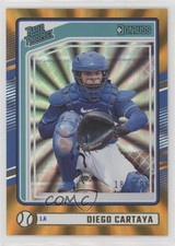 2024 Panini Donruss Rated Prospects Orange Laser 181/299 Diego Cartaya #172 0q3