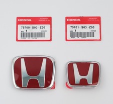 Fit For Honda Civic 96-00 Ek Type R Front Rear Badge Red 92-95 Accord Emblem Fit For Honda Civic 96-00 Ek Type R Front Rear Badge Red 92-95 Accord Emblem