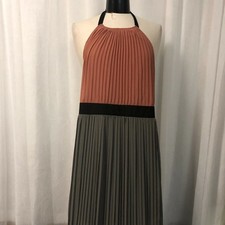 Lush Women's Dress Mauve and Gray Maxi Halter Size Small NWT