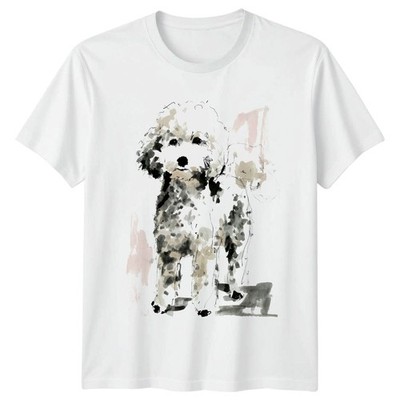 Aquarell Doodle Hund T-Shirt Goldendoodle Haustier Kunst Geschenk für Sie und Ihn