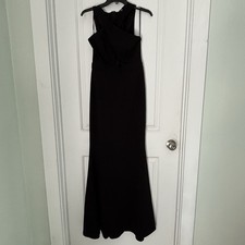 Women’s Fashion Nova Sleeveless Cross Halter Black Dress Size L