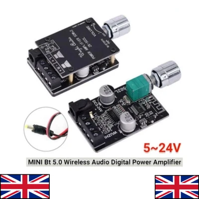 MINI Bluetooth 5.0 Wireless Audio Digital Power Amplifier Stereo Board Amp - Image 1 of 4