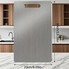 Premium Stainless Steel Cutting Board 2025 - Double-Sided Food-Grade Chopping 