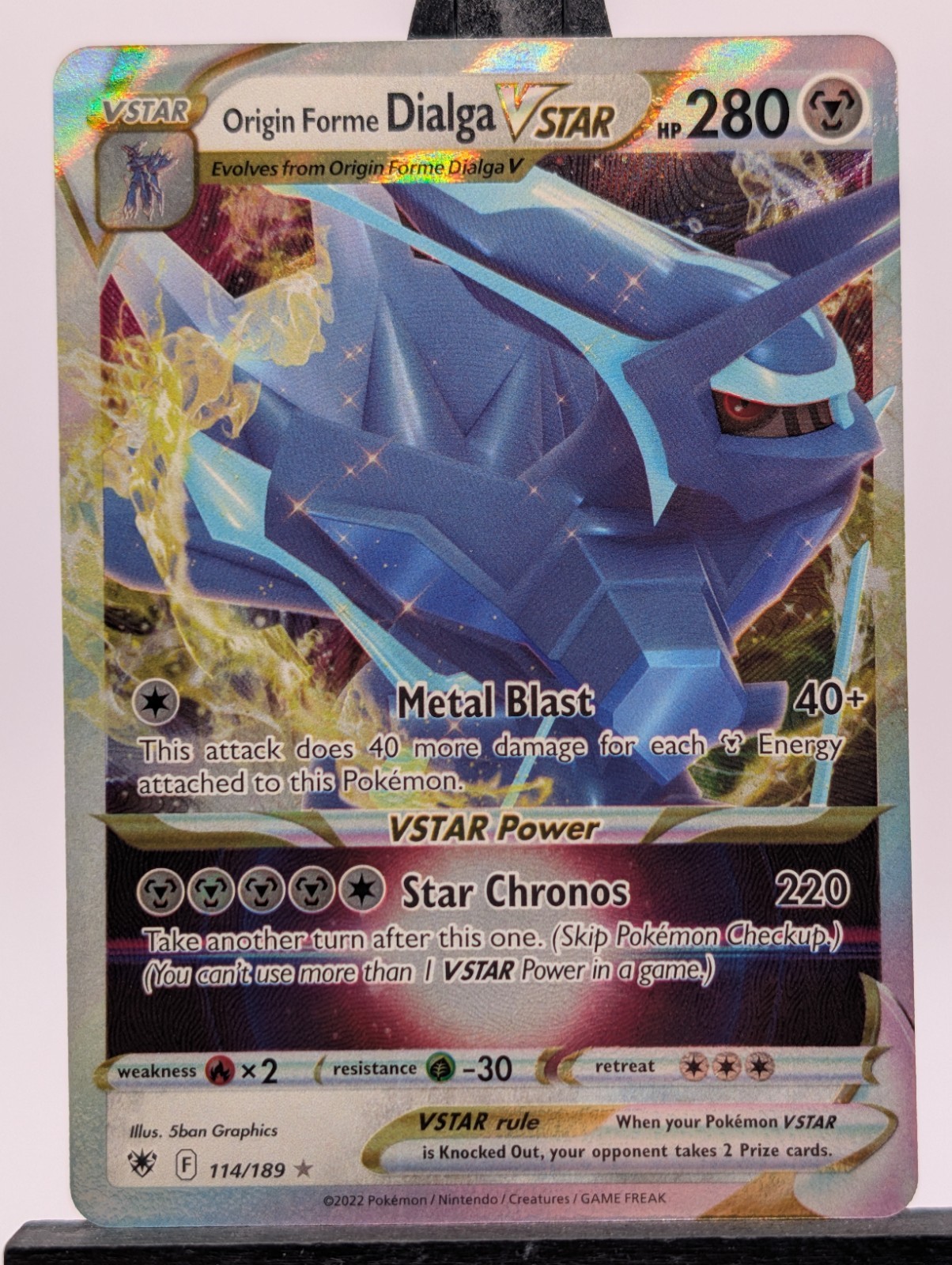 Origin Forme Dialga VSTAR 114/189 VSTAR Rare Astral Radiance Pokemon Card