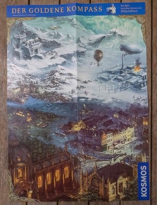 Hochglanzposter Map Der Goldene Kompass Philip Pullman Kosmos Spiele