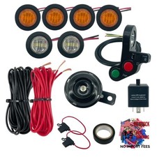 Universal ATV UTV SXS Turn Signal Horn Kit Street Legal Kit Handlebar Kit N