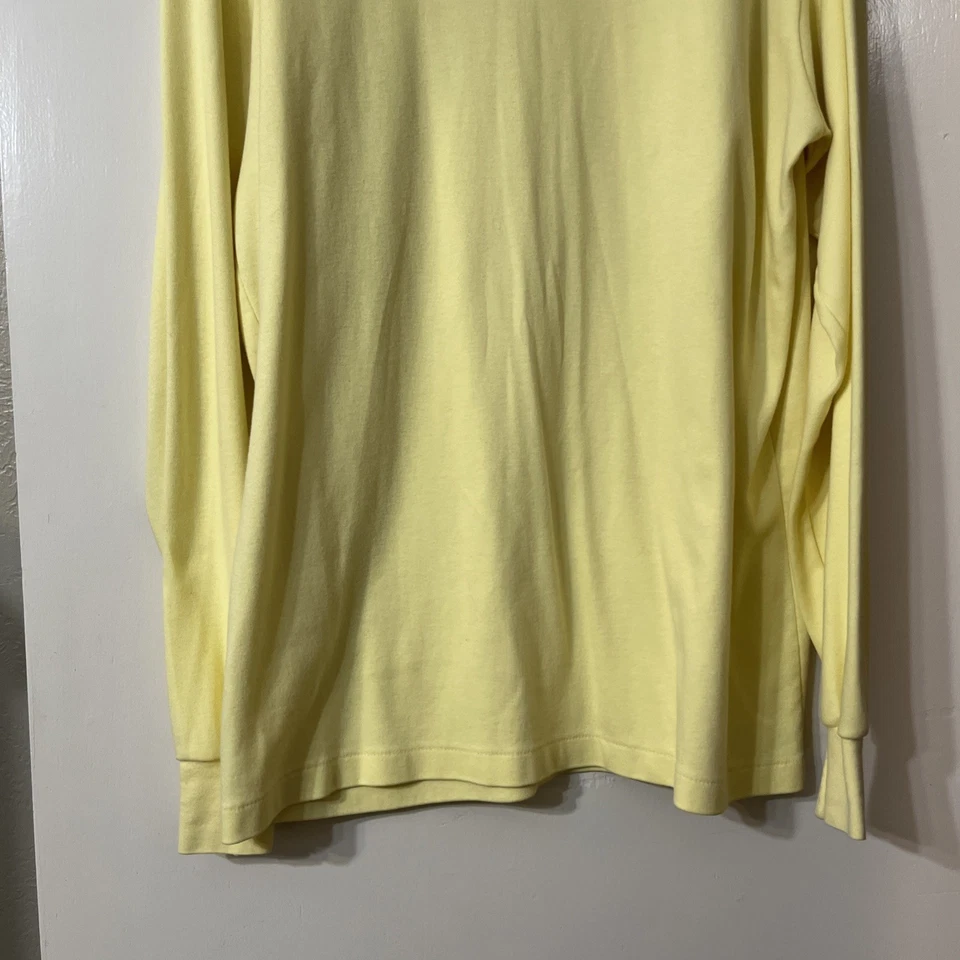 L.L. Bean Men's Size XL Tall Butter Yellow Long Sleeve Pullover Turtleneck Shirt - Image 3 of 4
