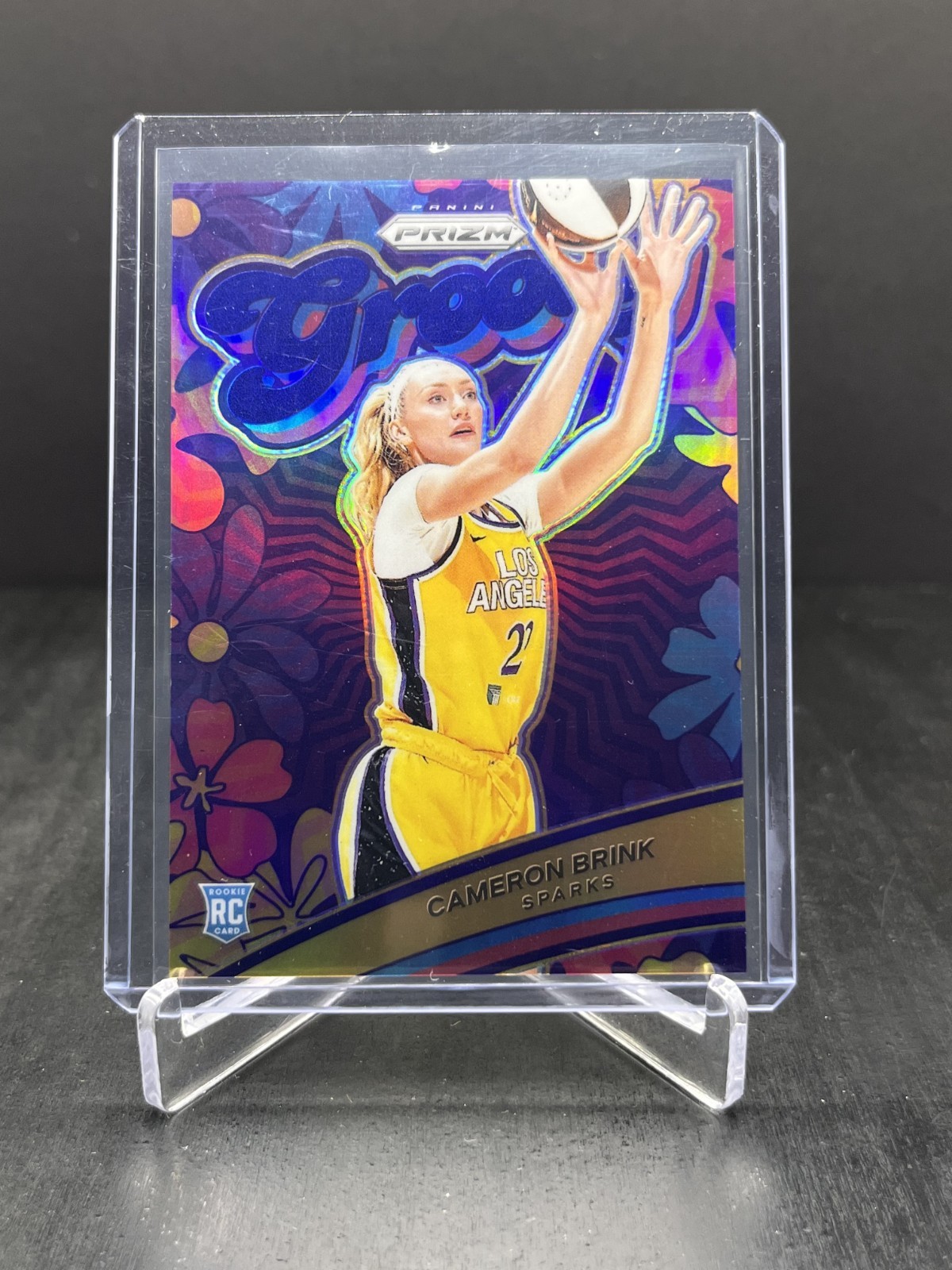 2024 Panini Prizm WNBA Basketball Cameron Brink RC Rookie Groovy Blue 05/49 #7