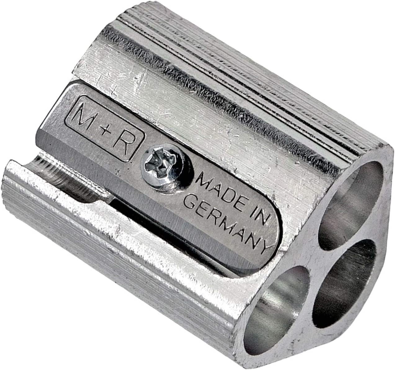 M & R Three Hole Pencil Sharpener Round Hexagon Triangle Magnesium