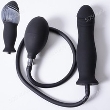 Silicone Inflatable Anal Plug Extreme Big Dilator Butt Training Air Pump Massage