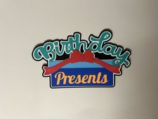 Birthday Presents Scrapbook Title Handmade Paper Pieced Card Accessory Die Cut