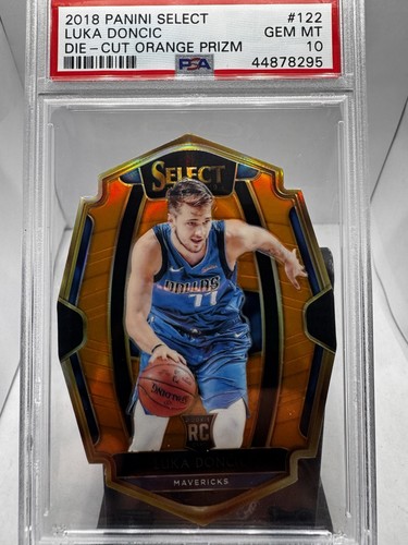2018 Select Luka Doncic Orange Prizm Die Cut /65 RC #122 PSA 10 GEM MINT