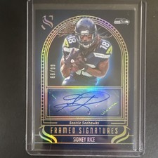 Panini 2025 Silhouette Sidney Rice Seahawks Framed Signatures Auto FS-SRE /99