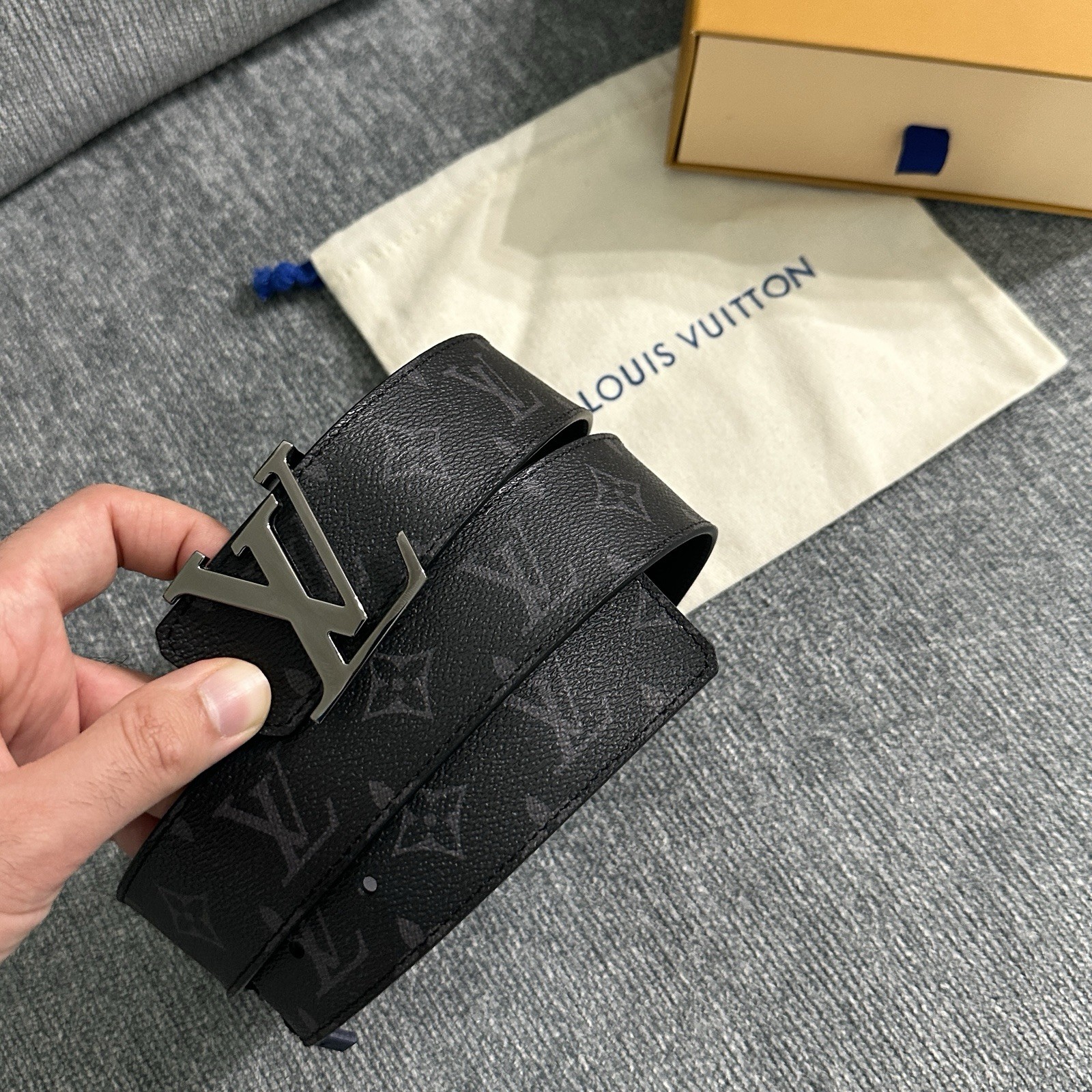 Authentic Louis Vuitton Black Eclipse Leather Bel… - image 4